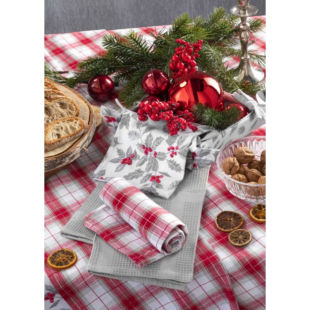 KUHINJSKA KRPA AMO LA CASA DARILNI SET, 3 KOSI, 40 X 60 CM, V KOŠARICI