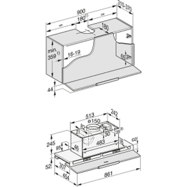 IZVLEČNA KUHINJSKA NAPA MIELE DAS 8930