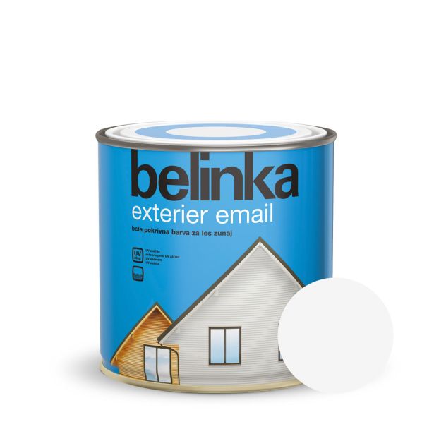 DEBELOSLOJNI PREMAZ BELINKA EXTERIER EMAIL 0.75 L BELA - POKRIVNA BARVA