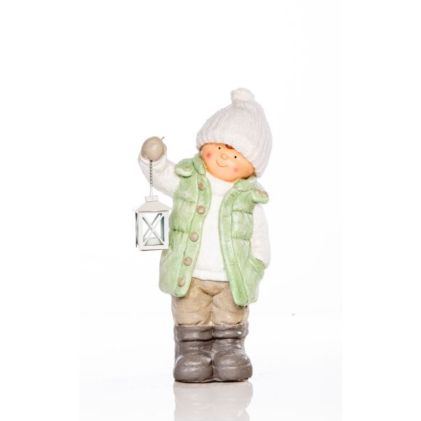 DEČEK Z LANTERNO, VIŠINE 52 CM