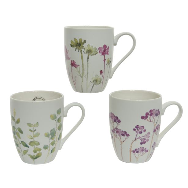 SKODELICA / LONČEK DECORIS DECORIS NEŽNO CVETJE AKVAREL