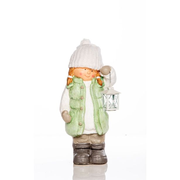 DEKLICA Z LANTERNO, VIŠINE 52 CM