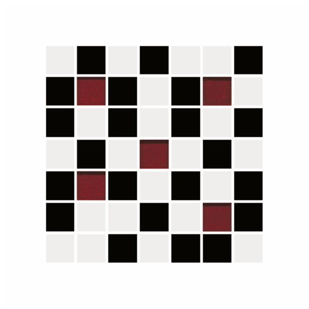 STENSKA PLOŠČICA CERAMICA KONSKIE MICHELLE WHITE-BLACK MOSAIC 20X20 DEKOR