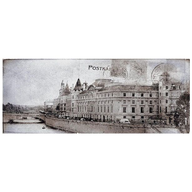 STENSKA PLOŠČICA CERAMICA KONSKIE POSTCARD GREY 2 INSERTO 20X50 DEKOR, TREVISO