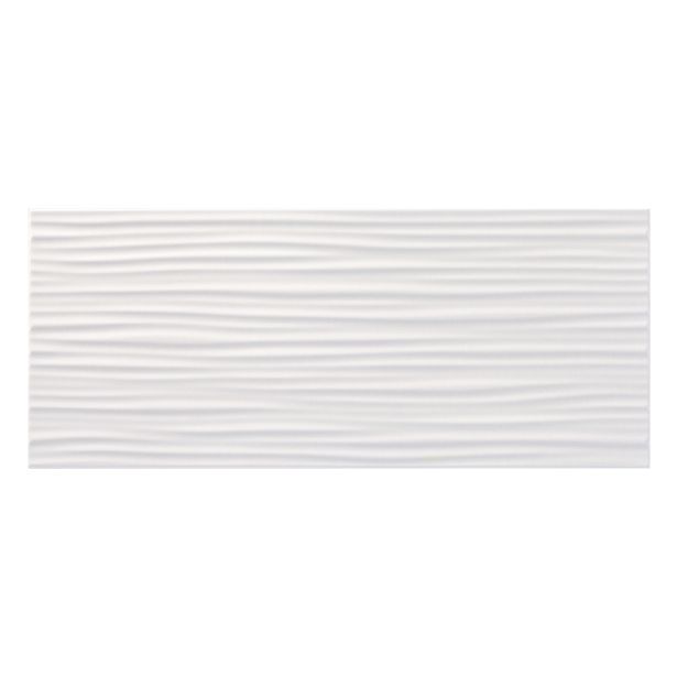 STENSKA PLOŠČICA GORENJE KERAMIKA BLOSSOM WHITE DC WAVES 3D 25X60 DEKOR