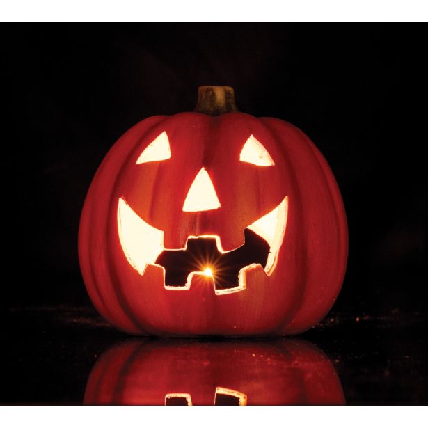 VSE ZA NOČ ČAROVNIC GLOSSTYLE BUČA FI 14 CM KERAMIČNA ZA ČAJNO SVEČKO