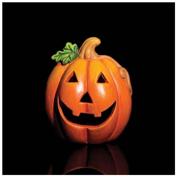 DEKOR.ZA NOČ ČAROVNIC GLOSSTYLE BUČA KERAMIČNA 11 CM PREMERA