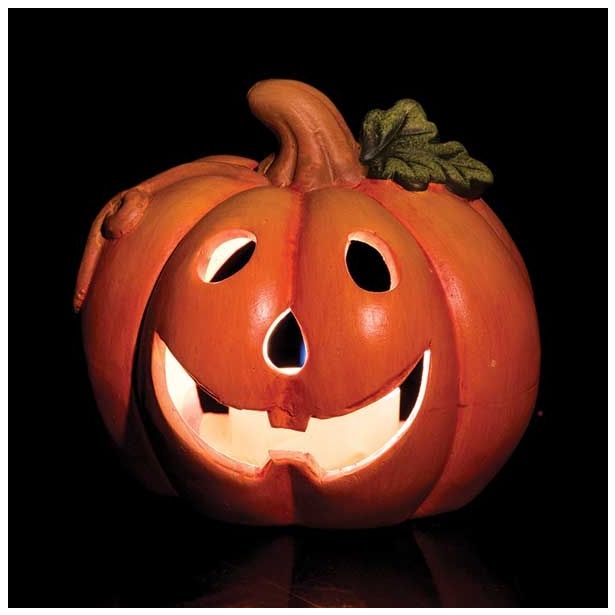 DEKOR.ZA NOČ ČAROVNIC GLOSSTYLE BUČA KERAMIČNA 11 CM PREMERA