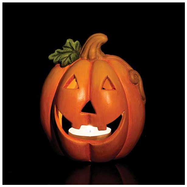 DEKOR.ZA NOČ ČAROVNIC GLOSSTYLE BUČA KERAMIČNA 11 CM PREMERA