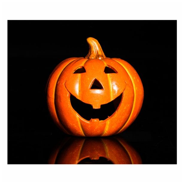 DEKOR.ZA NOČ ČAROVNIC GLOSSTYLE BUČA KERAMIČNA 14 CM