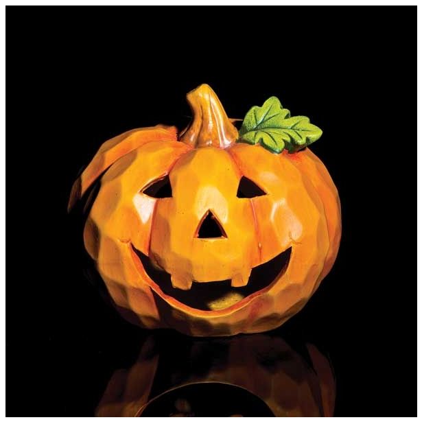 DEKOR.ZA NOČ ČAROVNIC GLOSSTYLE BUČA KERAMIČNA 18 CM PREMERA