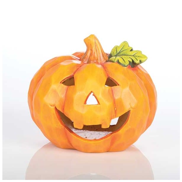 DEKOR.ZA NOČ ČAROVNIC GLOSSTYLE BUČA KERAMIČNA 18 CM PREMERA