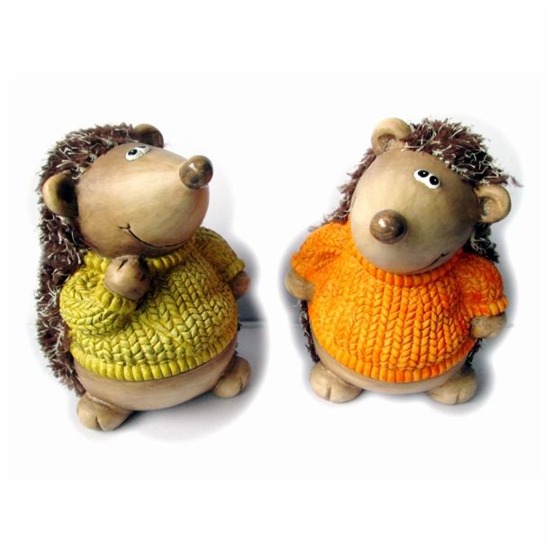 DEKOR.ZA NOČ ČAROVNIC GLOSSTYLE JEŽ KERAMIČNI SORTIRAN 17.5X13.5X20 CM