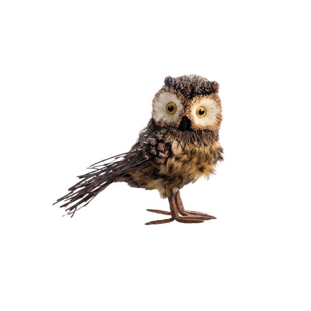 JESENSKA FIGURA GLOSSTYLE SOVA 21 CM RJAVA