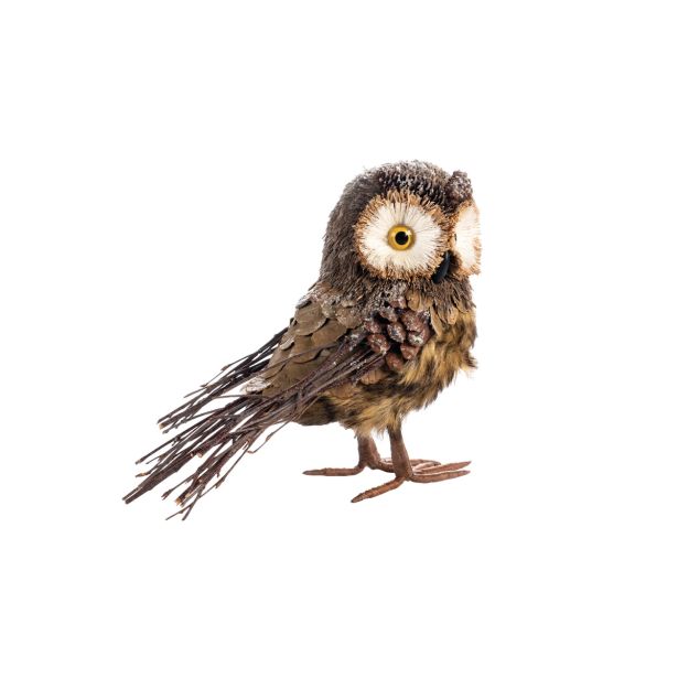 JESENSKA FIGURA GLOSSTYLE SOVA 21 CM RJAVA