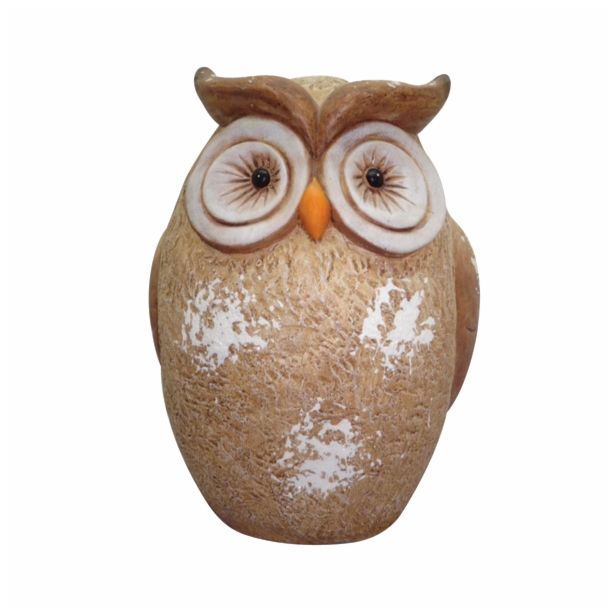 DEKOR.ZA NOČ ČAROVNIC GLOSSTYLE SOVA 21X19X29 CM MGO