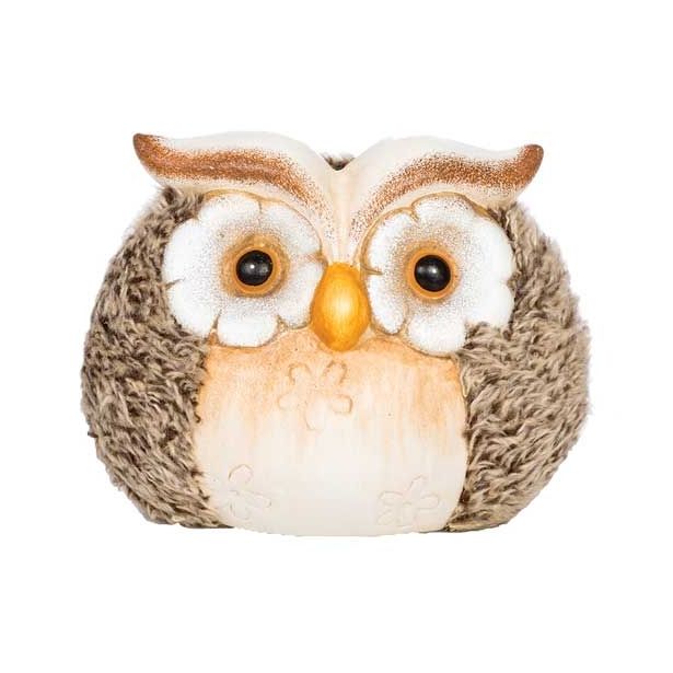 DEKOR.ZA NOČ ČAROVNIC GLOSSTYLE SOVA HRANILNIK 12 CM KERAMIČNA