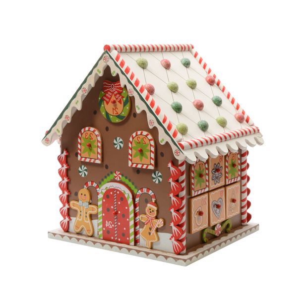 DEKORACIJA DECORIS ADVENTNI KOLEDAR HIŠKA 23X20X27 CM