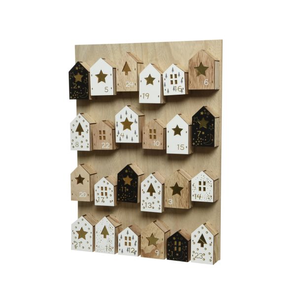 DEKORACIJA DECORIS ADVENTNI KOLEDAR LESEN 33X45 CM