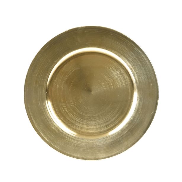 DEKORACIJA DECORIS KROŽNIK FI 33 CM, ZLAT PVC