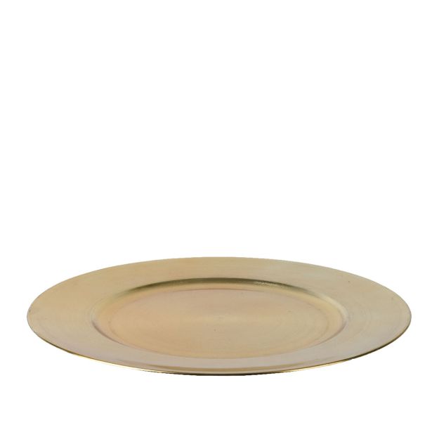 DEKORACIJA DECORIS KROŽNIK FI 33 CM, ZLAT PVC
