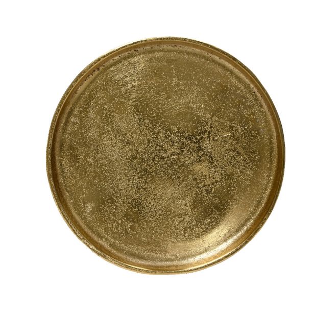 DEKORACIJA DECORIS KROŽNIK FI 35 CM, ZLAT ALUMINIJ