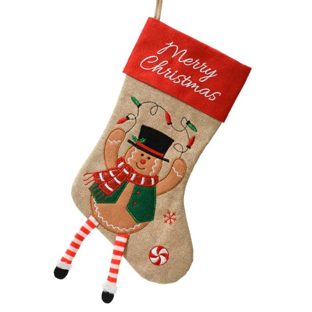 DEKORACIJA DECORIS NOGAVICA 40 CM RDEČA, SORTIRANO