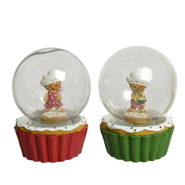 DEKORACIJA DECORIS SNEŽNA KROGLA MEDENJAK FI 10 CM SORT