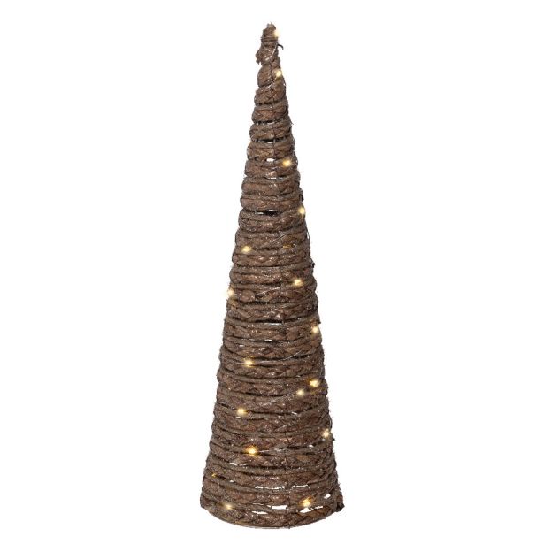 DEKORACIJA DECORIS STOŽEC 16X60 CM, JUTA LED 30 L