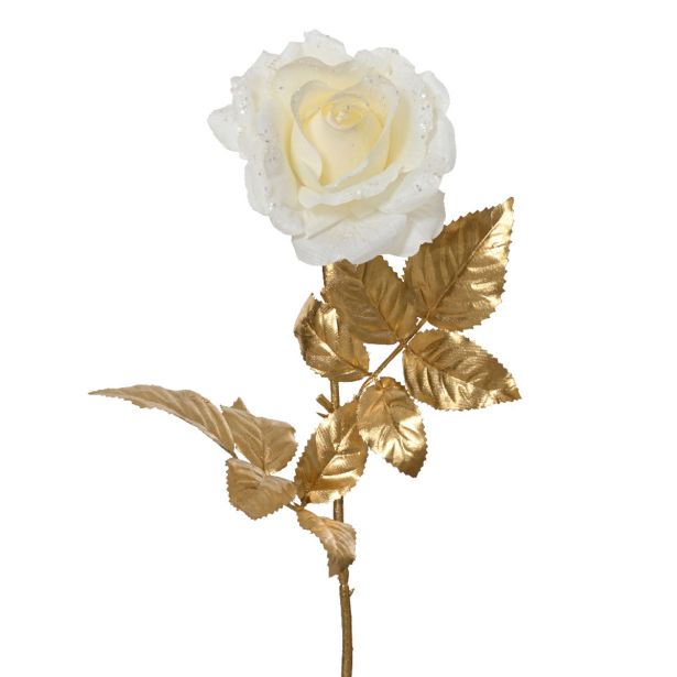 DEKORACIJA DECORIS VRTNICA 72 CM BELO/ZLATA