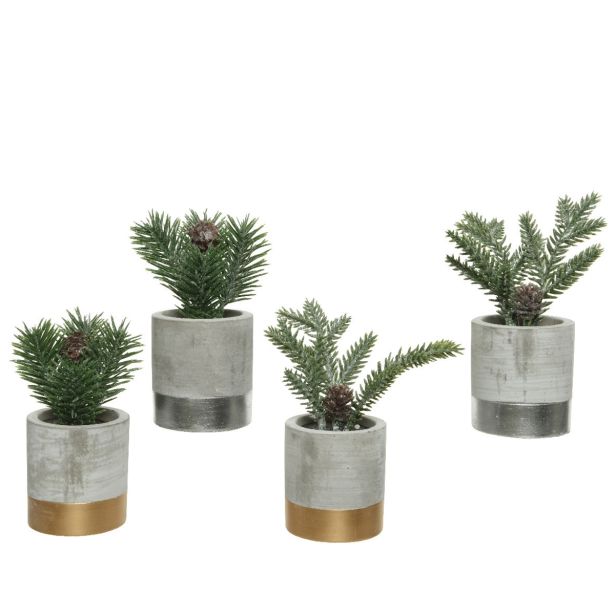 DEKORACIJA DREVESCE V LONČKU FI 6 CM