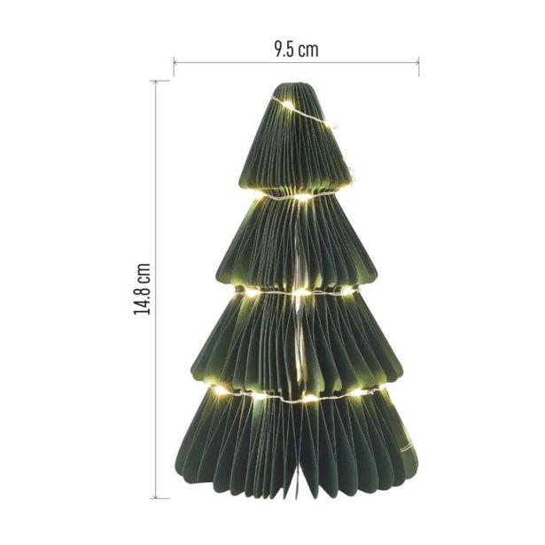 DEKORACIJA EMOS BOŽIČNO PAPIRNO DREVESCE 15 CM