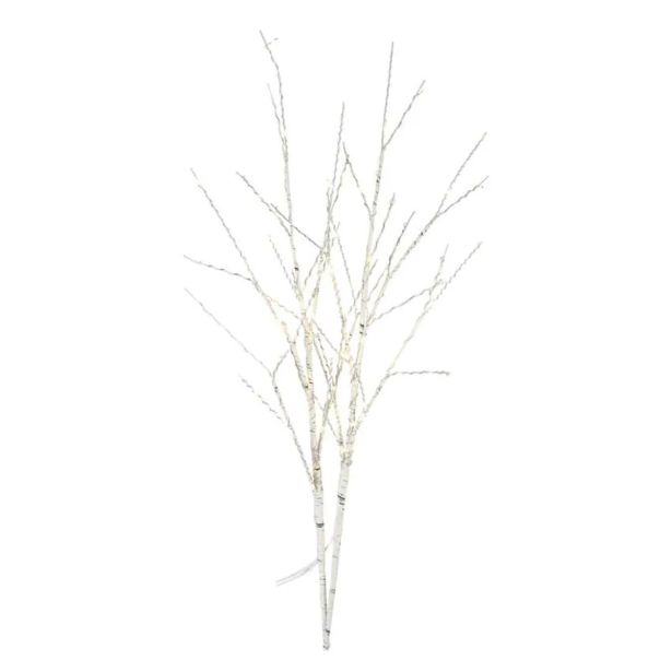 DEKORACIJA EMOS LED BREZOVE VEJE 2X60 CM TOPLO BELA, ČASOVNIK
