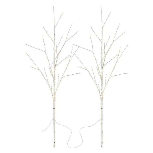 DEKORACIJA EMOS LED BREZOVE VEJE 2X60 CM TOPLO BELA, ČASOVNIK