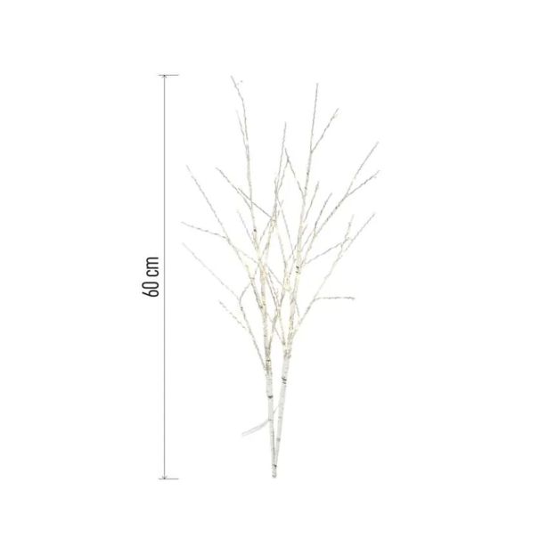 DEKORACIJA EMOS LED BREZOVE VEJE 2X60 CM TOPLO BELA, ČASOVNIK