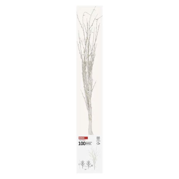 DEKORACIJA EMOS LED BREZOVE VEJE 2X60 CM TOPLO BELA, ČASOVNIK