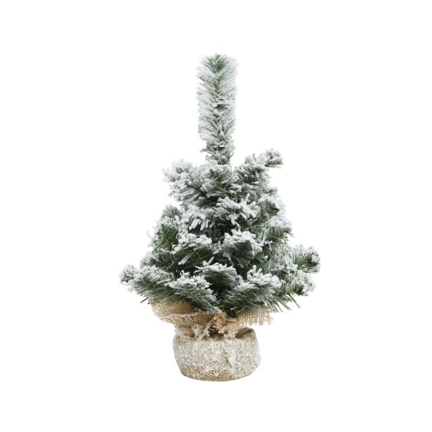 DEKORACIJA EVERLANDS SMEREKA 35 CM ZASNEŽENA