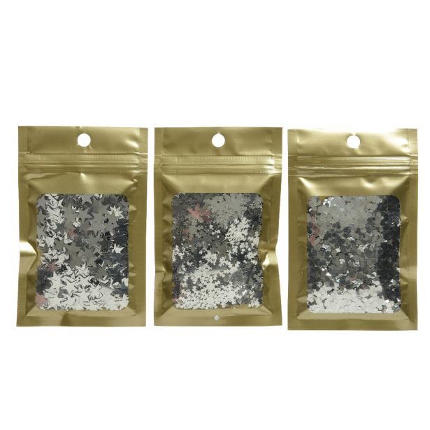 DEKORACIJA KONFETI SREBRNI SORT