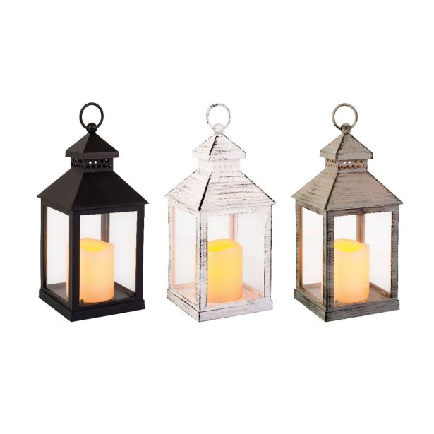 DEKORACIJA LUMINEO LANTERNA Z LED LUČKO 11/22.50 CM, SORTIRANO