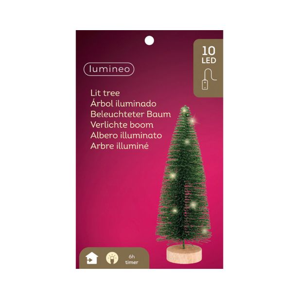 DEKORACIJA LUMINEO LED JELKA 30 CM ZELENA TOPLO BELA