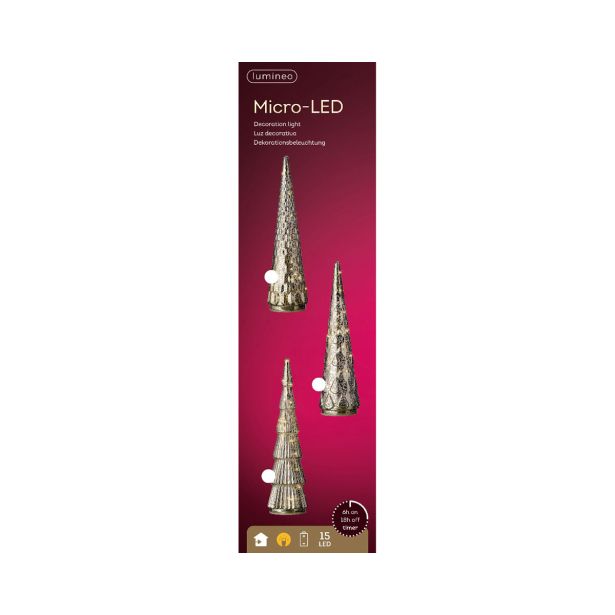 DEKORACIJA LUMINEO MIKRO LED SREBRNO DREVO VIŠINA 35 CM SORT