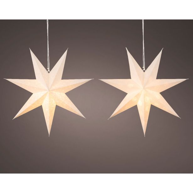 DEKORACIJA LUMINEO ZVEZDA 40 CM BELA