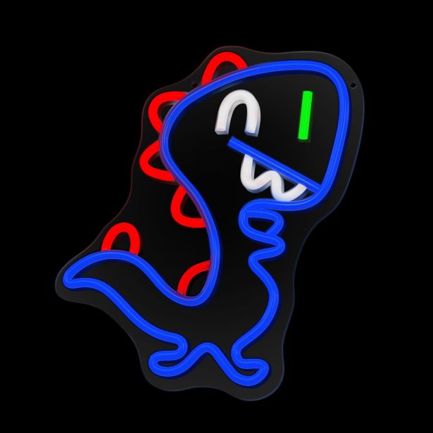 DEKORAT. STENSKA SVETILKA FOREVER NEON LED BABY DINO