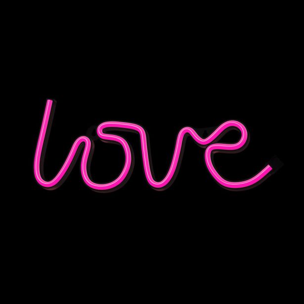 DEKORAT. STENSKA SVETILKA FOREVER NEON LED LOVE