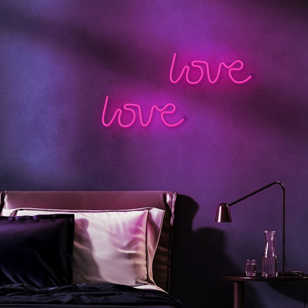 DEKORAT. STENSKA SVETILKA FOREVER NEON LED LOVE