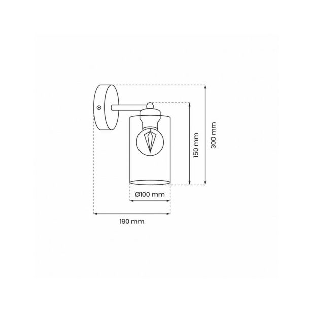 DEKORAT. STENSKA SVETILKA MILAGRO CHIC 1XE27 MLP8382