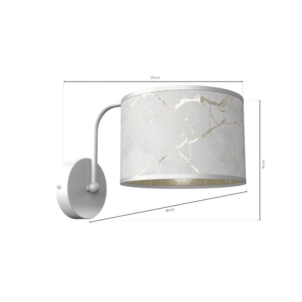 DEKORAT. STENSKA SVETILKA MILAGRO SENSO BELA 1XE27 MLP7301