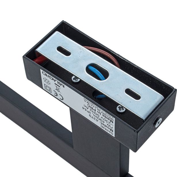 DEKORAT. STENSKA SVETILKA MILAGRO SHINE ČRNA 40CM 7W LED ML4379