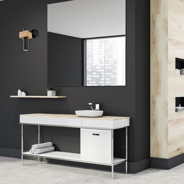 DEKORAT. STENSKA SVETILKA MILAGRO WEST ČRNA 1XGU10 MLP5508