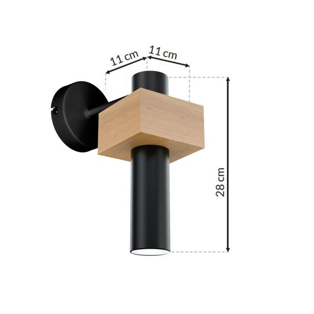 DEKORAT. STENSKA SVETILKA MILAGRO WEST ČRNA 1XGU10 MLP5508